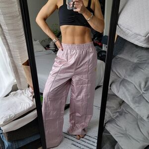 PUMA X SCUDERIA FERRARI Women's Pink Oversized Woven Track Pants